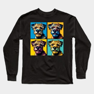 Border Terrier Pop Art - Dog Lovers Long Sleeve T-Shirt